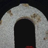 Stains on Au-plated surface